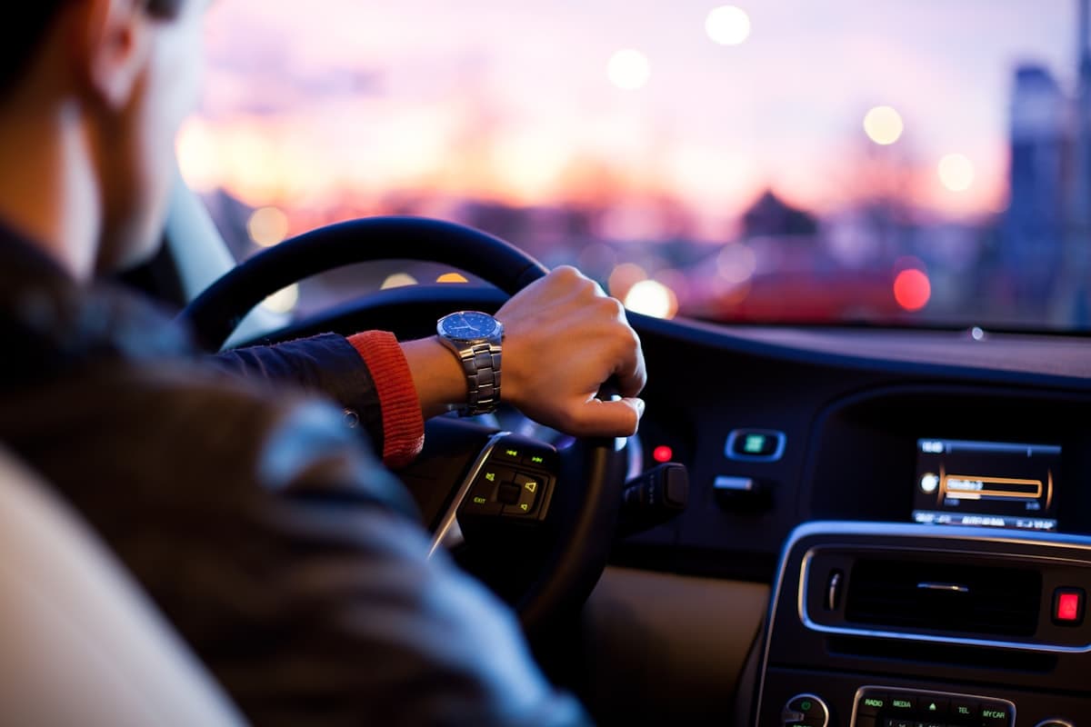Confident female driver